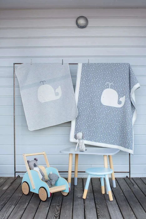 MANTA AUSTRIACA KIDS - BALLENA GRIS en Gris - Textiles, Uruguay | La Iberica, vista 4