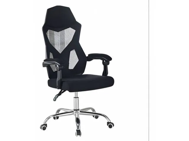 Silla de escritorio base cromada SD-884 negra - Escritorios y sillas de escritorio, Uruguay | Que Sal Muebleria