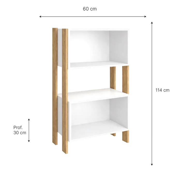 Biblioteca Estanterias Linea Retro RT3092 en Blanco - Muebles, Uruguay | Soy Hogar, vista 6