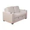 Sofá Cama 2 Cuerpos Tela Natural-beige Miley Beige en Beige - Sillones y sofás, Uruguay | Divino, vista 3 de 9