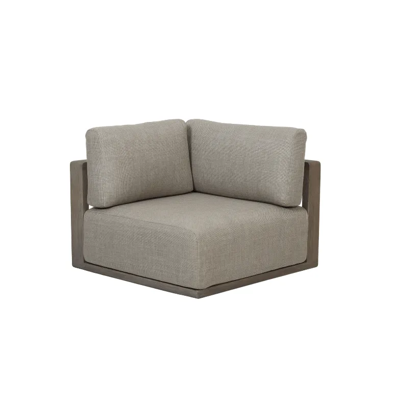 MODULO LUCIANO OUTDOOR TEKA GRIS CON ALMOHADONES en Gris - Muebles para el exterior, Uruguay | Masinfinito Casa