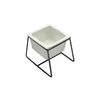MACETA CERAMICA RECT. C/BASE 8x8x9CM BLANCO/NEGRO en Blanco - Macetas, Uruguay | Koz, vista 1 de 4