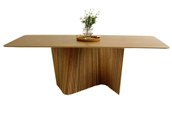 Mesa MALVA 2.20m Madera en Madera natural - Mesas de comedor, Uruguay | Finkel