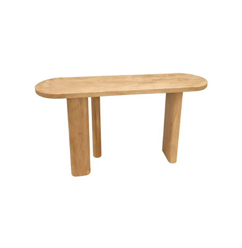 CONSOLA OSIM OVAL TEKA NAT en Madera natural - Aparadores y recibidores, Uruguay | Masinfinito Casa