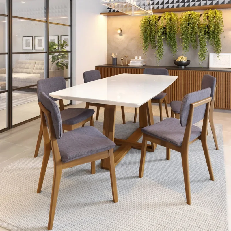 Mesa de Comedor Wood - Línea Nevada en Multicolor - Mesas de comedor, Uruguay | Ecowood, vista 3