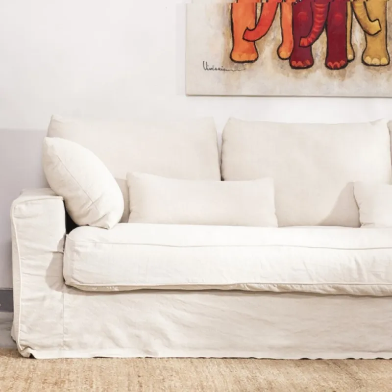 Sillón Anina 3 Cuerpos Crudo en Blanco - Sillones y sofás, Uruguay | Aihaus