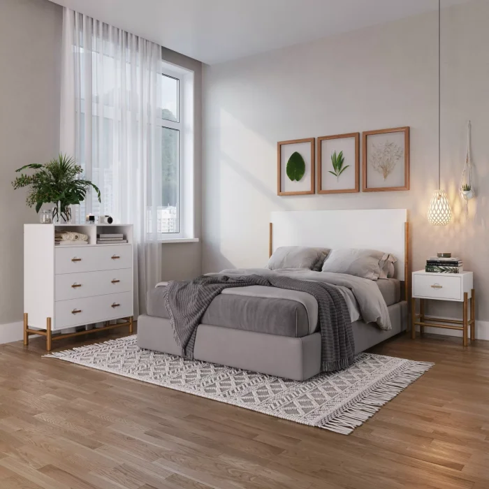 Respaldo Ring en Blanco - Respaldos de cama, Uruguay | Concetto Casa