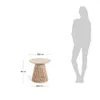 Mesa auxiliar Jeanette madera maciza de teca Ø 50 cm en Madera natural - Mesas de arrimo, Uruguay | Kavehome, vista 6 de 6