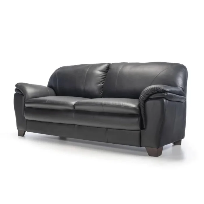 Sillón 100% Cuero - 3 Cuerpos - Imola - Marrón en Negro - Sillones y sofás, Uruguay | Ecowood, vista 2