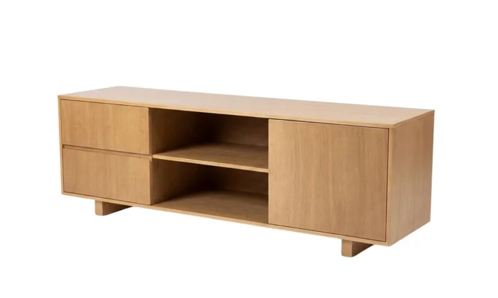 Rack AMBAY 1.60m en Madera natural - Muebles para TV, Uruguay | Finkel