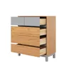Cómoda 5 Cajones - Madera Maciza Pino/Gris - Square en Multicolor - Cómodas, Uruguay | Rústico Hogar, vista 4 de 4