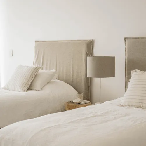 RESPALDO LINO TUSOR en Beige - Respaldos de cama, Uruguay | Masinfinito Casa