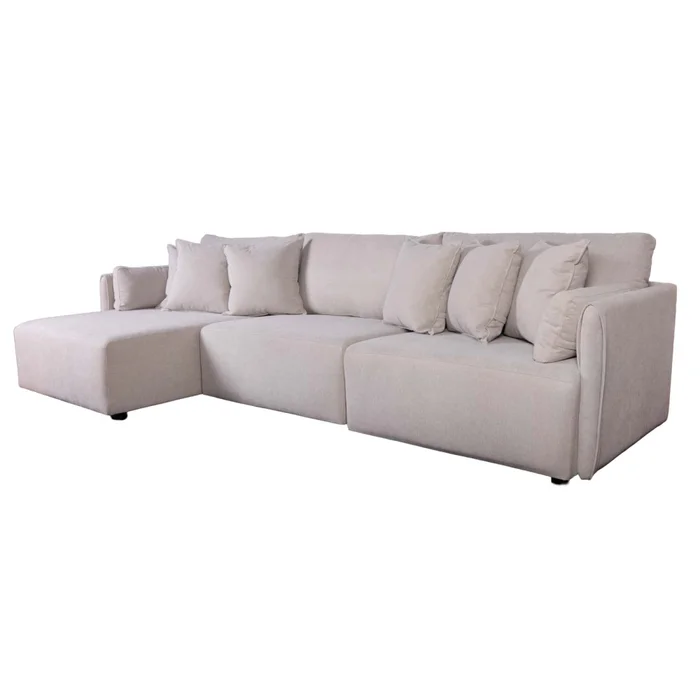 Sofá C/chaise Más De 4 Cuerpos Tela Natural-beige Amalfi Beige en Beige - Sillones y sofás, Uruguay | Divino, vista 3