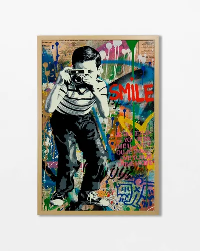 Banksy Grafitti N.04 en Multicolor - Láminas, Uruguay | La Cuadrería