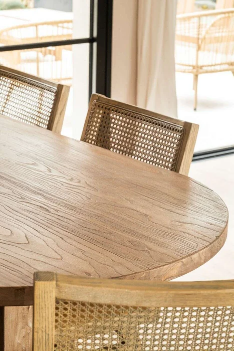 MESA COMEDOR OVAL - OLMO NATURAL - 2.20 X 1.05 MTS en Madera natural - Mesas de comedor, Uruguay | La Iberica, vista 30