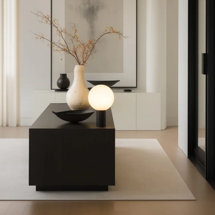 Luminaria de Mesa Volos Gris en Gris - Lámparas de mesa, Uruguay | Serlux, vista 5