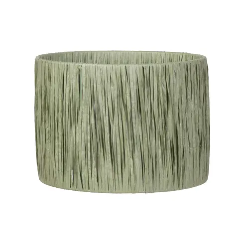 Pantalla Raffia en Verde - Lámparas de mesa, Uruguay | Le Blanc