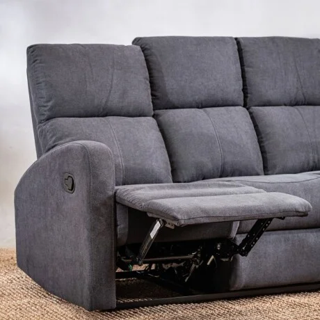 Sillón Reclinable Taos 3 Cuerpos - Gris en Gris - Sillones y sofás, Uruguay | Aihaus, vista 3