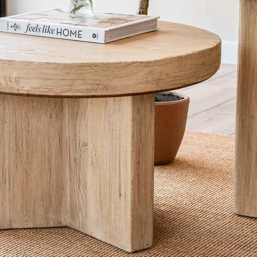 MESA LATERAL DUA - OLMO en Madera natural - Mesas de living, Uruguay | La Iberica