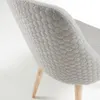 Silla Rosie - gris claro con patas de madera acabado natural en Gris - Sillas, Uruguay | Kavehome, vista 5 de 8