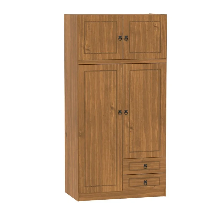 Ropero 4 puertas 2 cajones Linea Naturale en Madera natural - Roperos y placares, Uruguay | La Cueva Muebles, vista 5