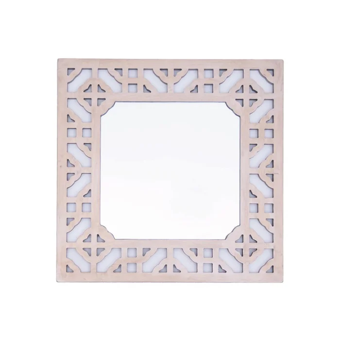 ESPEJO DIFERENTES FORMAS 40x40CM MADERA en Madera natural - Espejos, Uruguay | Koz