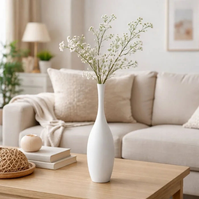 FLORERO SIMPLY Blanco Medium en Blanco - Decoración, Uruguay | Viasono