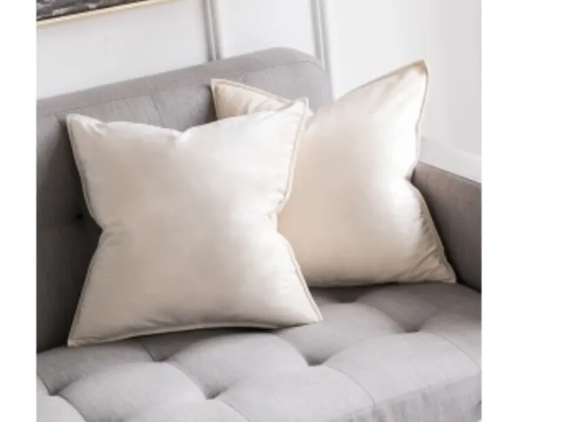 Almohadón Velvet Beige con borde en Beige - Textiles, Uruguay | Finkel