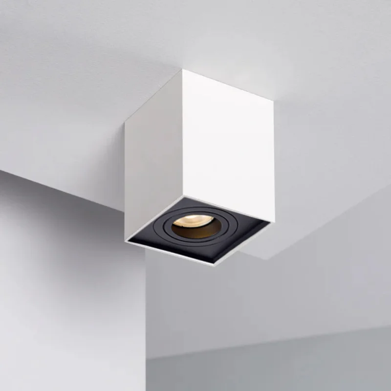 Lámpara de Techo Lux Bari Downlight Cuadrado Blanco en Blanco - Lámparas colgantes, Uruguay | Serlux, vista 4
