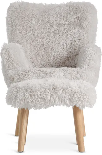 Sillón/apoya pies HVILSTED 1 cuerpo teddy crudo en Blanco - Butacas, banquetas y puffs, Uruguay | JYSK