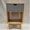 Mesa de luz 1C Mel/gris Linea Nordica en Madera Maciza - Mesas de luz, Uruguay | Que Sal Muebleria, vista 8 de 10