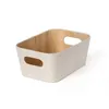 ORGANIZADOR CON ASAS 26X18X11CM EXT TELA CREMA en Beige - Canastos, Uruguay | Decohogar, vista 1 de 4