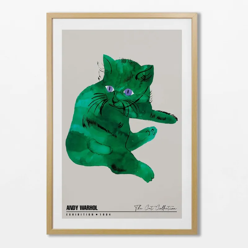 Andy Warhol - The green cat en Verde - Láminas, Uruguay | La Cuadrería