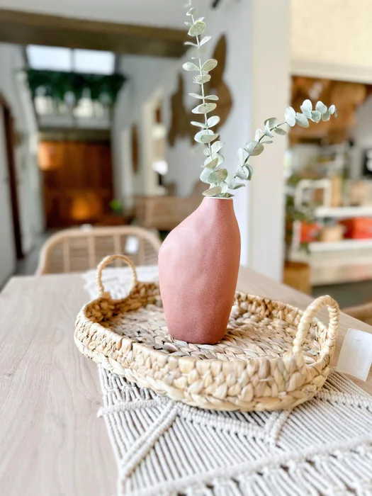 Florero Cerámica Ladrillo en Terracota - Jarrones, Uruguay | Indrana
