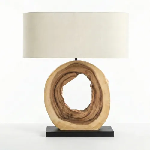 Lámpara de Mesa Nativo Ring Void en Madera natural - Lámparas de mesa, Uruguay | La Perla