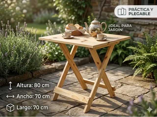 Mesa de pino plegable - Mesas de comedor, Uruguay | Que Sal Muebleria