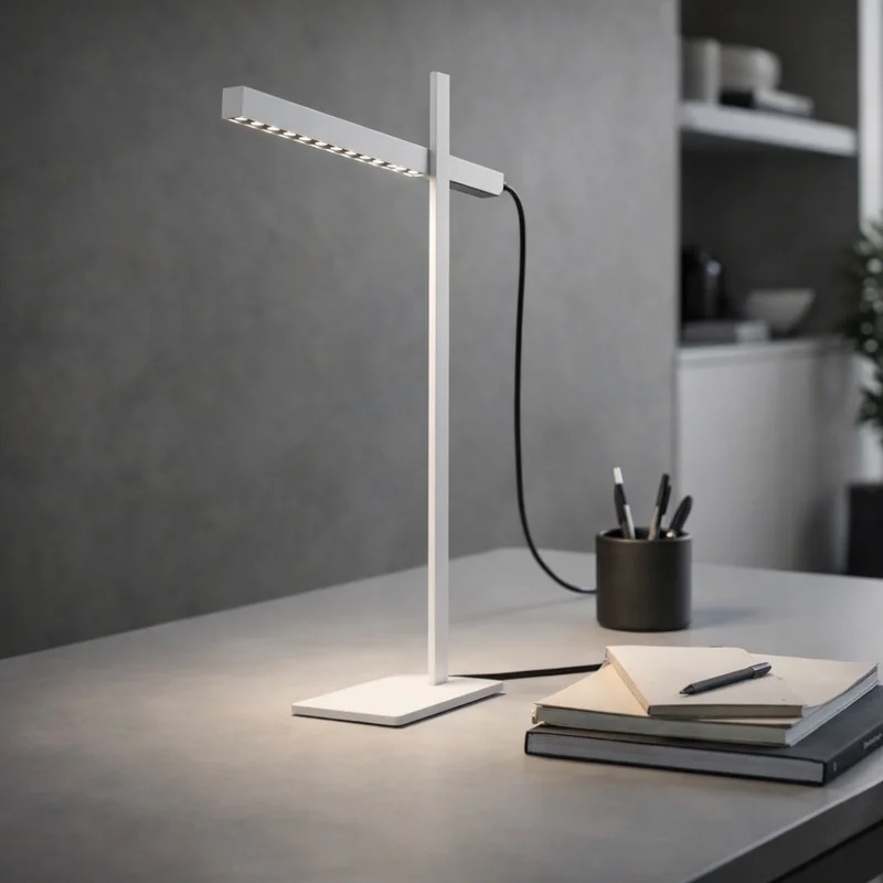Portátil led plegable 8w 60cm - Blanca en Blanco - Lámparas de mesa, Uruguay | Iluminica, vista 3