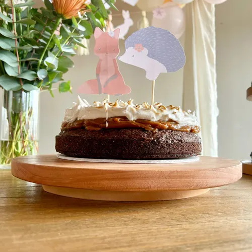 Pie de torta baja en madera – 35cm - Decoración, Uruguay | Dreams On Time