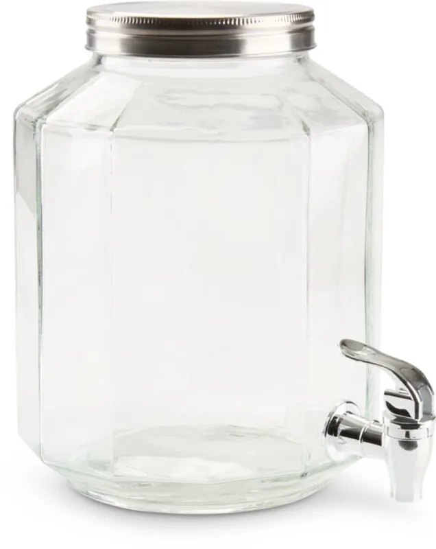 Dispensador con grifo VANN 4.25 l vidrio en Transparente - Muebles para el exterior, Uruguay | JYSK