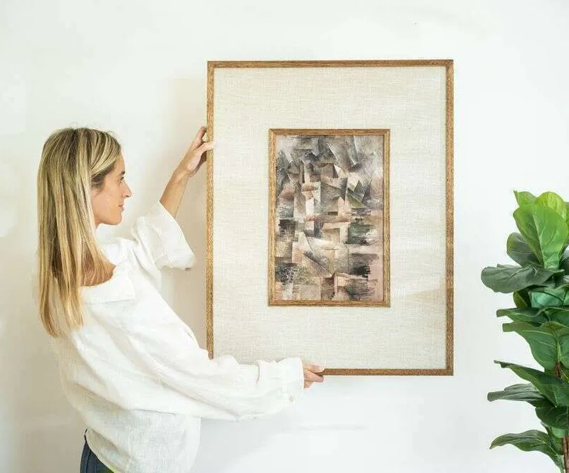 CUADRO ABSTRACTO - PASSPARTOUT DE LIENZO - 79 X 62 CMS - Decoración de pared, Uruguay | La Iberica