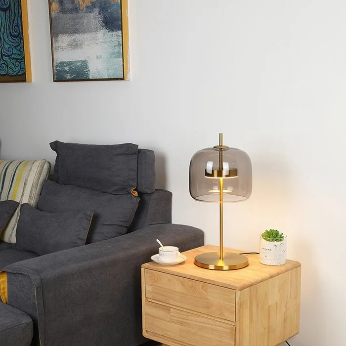 Lámpara de Mesa Niza Dorada – Luz LED Cálida y Diseño Moderno - Lámparas de mesa, Uruguay | Bascu House, vista 5