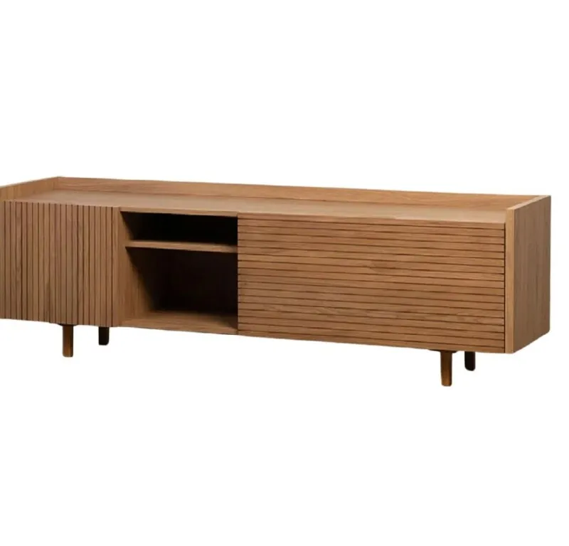 Rack PLISSE 1.60 m Madera en Madera natural - Muebles para TV, Uruguay | Finkel