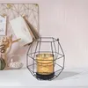 PORTA VELA VIDRIO C/SOPORTE METAL 14X14X17CM AMBAR - Velas y Portavelas, Uruguay | Decohogar, vista 3 de 3