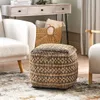 Puff almohadón de piso tejido de yute 40cm - Butacas, banquetas y puffs, Uruguay | Buho Store, vista 7 de 7
