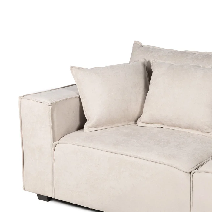 Sofá Modular Maia (2 módulos) - Tela Microfibra - 12072 (Beige) en Beige - Sillones y sofás, Uruguay | Nyr, vista 4