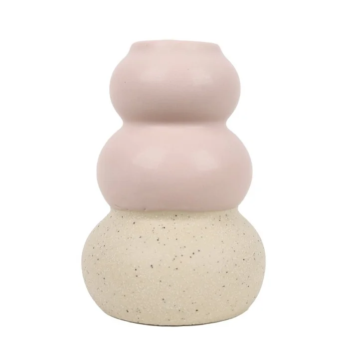 CANDELABRO ANILLOS 6x6x8.5CM CERAMICA ROSA en Rosa - Velas y Portavelas, Uruguay | Decohogar, vista 2