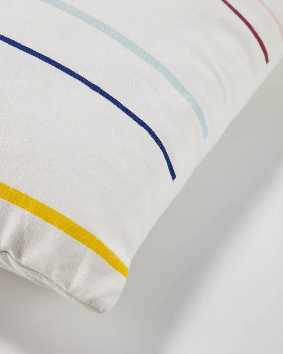 Almohadón Nahilin 100% algodón rayas multicolor 45 x 45 cm en Blanco - Textiles, Uruguay | Kavehome, vista 5