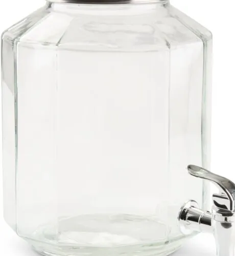 Dispensador con grifo VANN 4.25 l vidrio en Transparente - Muebles para el exterior, Uruguay | JYSK