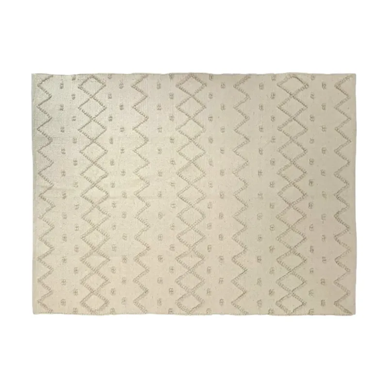 ALFOMBRA NATURAL 150X210CM PUNTOS ZIGZAG en Multicolor - Textiles, Uruguay | Koz