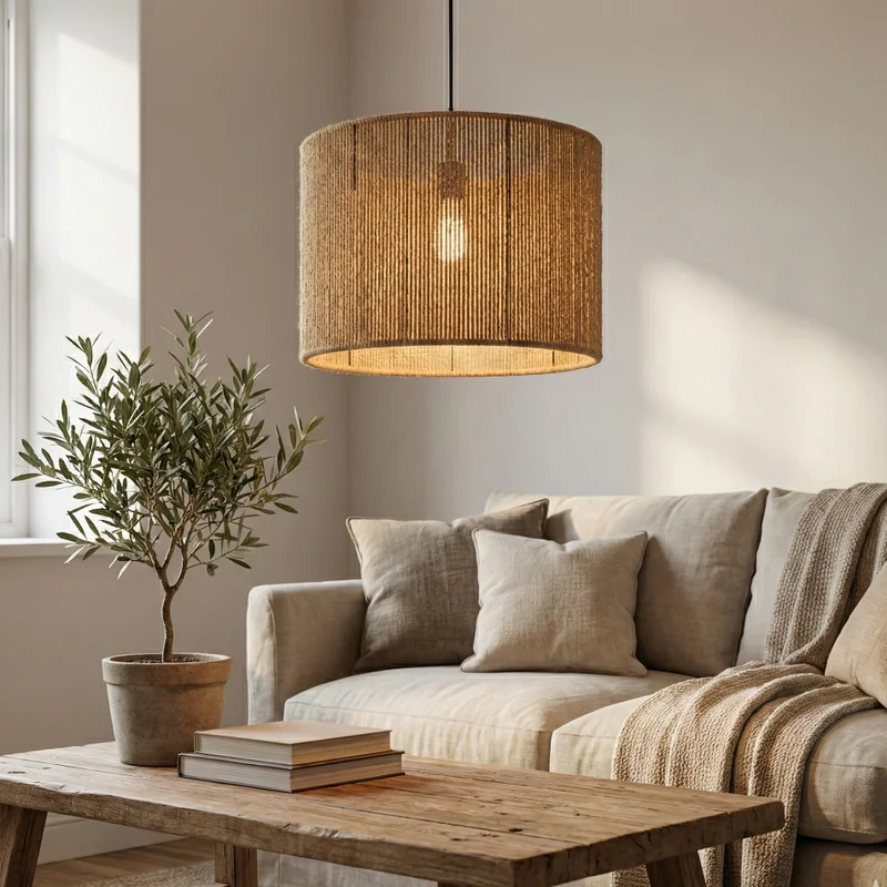 Nativo Cord Cylinder en Madera natural - Lámparas colgantes, Uruguay | La Perla, vista 4